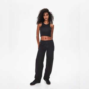 KHY - raw edge canvas pants - NEW WITH TAGS